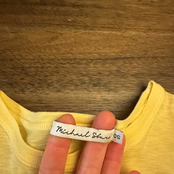 Micheal Stars yellow long sleeve layering top. - Picture 3 of 5